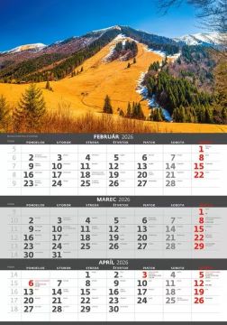 Kalendár nástenný trojmesačný Slovensko