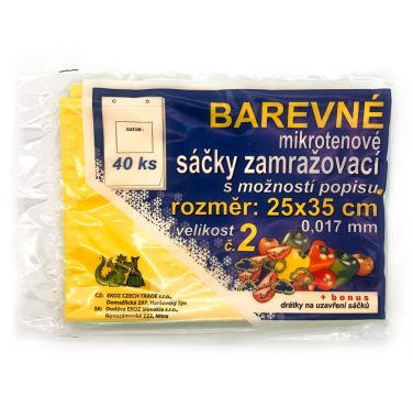 Sáčky zmrazovacie 250x350 farebné