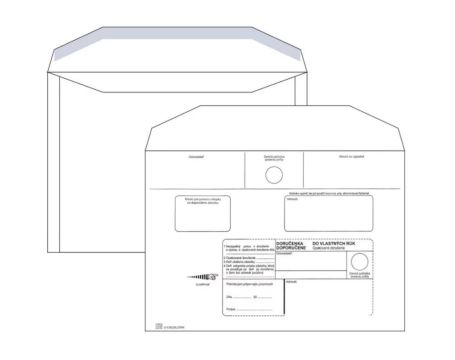 Obálka C5 doručenka DVR opak.doručenie