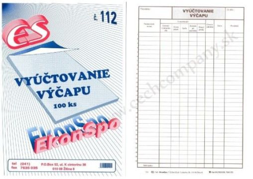 Vyúčtovanie výčapu