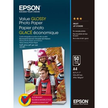 Papier foto A4 Epson Value Glossy 183g atrament lesklý