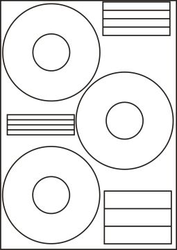 Etikety na CD 3 ks na A4