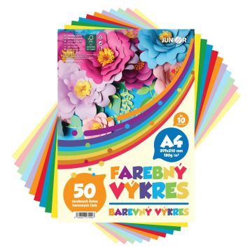 Výkres farebný mix A4 180g /50L