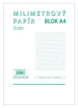 Papier milimetrový A4 blok/50l