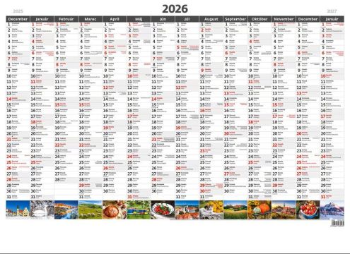 Kalendár nástenný jednolistový obrázkový
