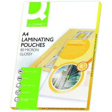 Laminovacia fólia 216x303 A4 Q-Connect 80 mic. /100ks