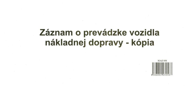 Záznam o prevádzke vozidla nákladnej dopravy-kópia