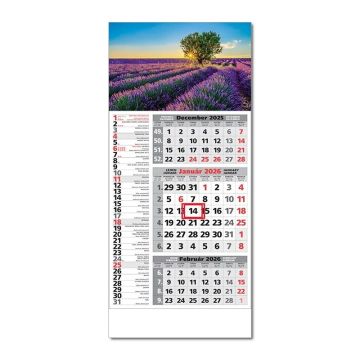 Kalendár nástenný Štandard kombi trojmesačný