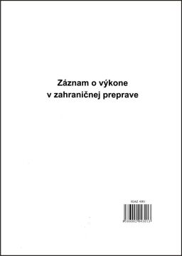 Záznam o výkone v zahraničnej preprave