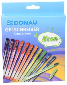 Sada perá gelové DONAU neónové /12