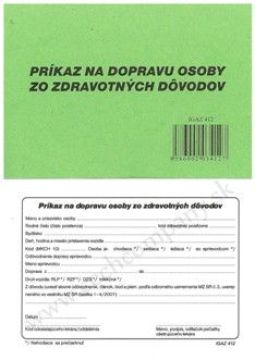 Žiadanka na preprevu osoby/biologického materiálu