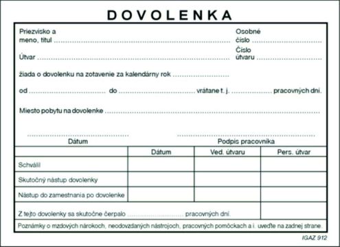 Dovolenka samoprepis