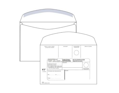 Obálka B6 doručenka DVR opak.dor.