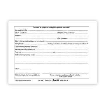 Žiadanka na prepravu ambulanciou dopravnej zdravotnej služby