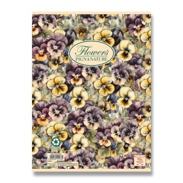 Blok A5 so špirálou na boku PIGNA Nature Flowers 60 l linkovaný