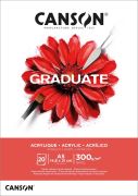 Skicár CANSON Graduate akryl A5 300g lepený