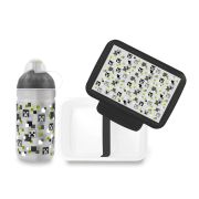 Fľaša Zdravá lahev 0.5l + box Zdravá desiata Pixel head