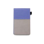 Zápisník ARGUS 9.5x15 cm s gumičkou na pero linajkový šedo-modrý
