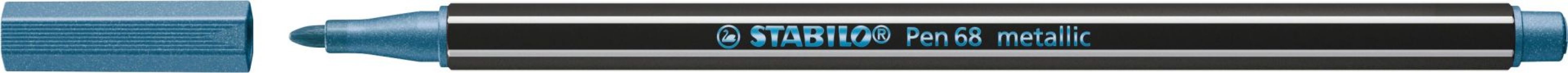 Popisovač STABILO Pen 68 metallic modrý