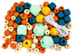 Koráliky drevené Dusty pastel