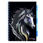 Blok A4 so špirálou na boku STRIGO s rozdružovačom Unicorn