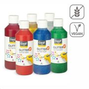 Temperové farby Creall s trblietkami 6x250 ml