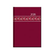 Diár týždenný A5 Print Folk červený