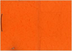 Mapa s 3 klopami vosk. gum. oranžová