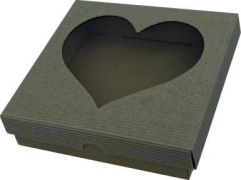 Krabička s okienkom 20x20x5cm VLNKA srdce