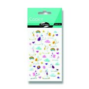 Samolepka detská CF 3D Cooky 7.5x12 cm Jednorožce