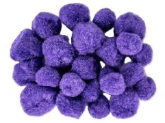 Pompons fialové