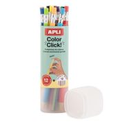 Pastelky APLI stláčacie s náhradnými tuhami /12 + strúhadlo