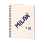 Blok A4 so špirálou na boku Milan béžový