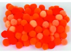 Pompons mix oranžové