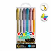 Sada perá gélové Carioca Metallic /6