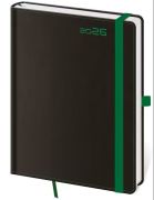 Diár týždenný A5 Black Green s gumičkou