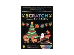 Kresba škrabacia 14x19cm Vianoce