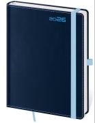 Diár denný A5 Double Blue s pútkom