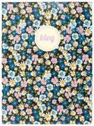 Mapa s 3 klopami s gumou LILA FLOWERS