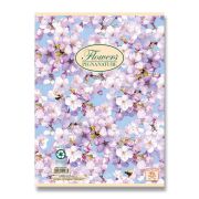 Blok A4 so špirálou na boku Pigna Flowers 135 l štvorčekový