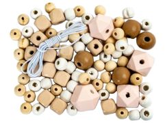 Koráliky drevené Nude