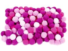 Pompons mix ružové