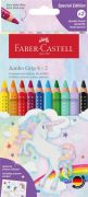 Pastelky FABER-CASTELL Colour Grip Jumbo + Sparkle Pastel/8+2
