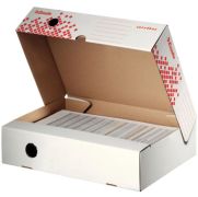 Archívna škatuľa Esselte so sklápacím vekom 80mm biely/červený