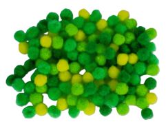 Pompons mix zelené