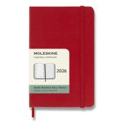 Diár týždenný A6 MOLESKINE S červený tvrdý
