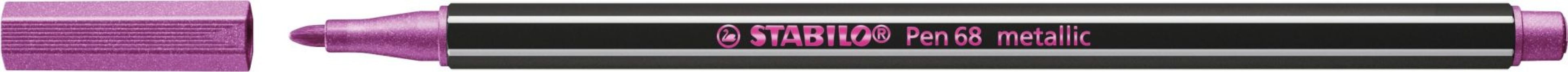 Popisovač STABILO Pen 68 metallic ružový