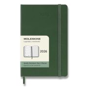 Diár týždenný A6 MOLESKINE S zelený tmavý tvrdý