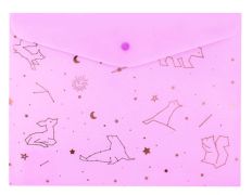 Taška na spisy A5 s cvočkom Stil Constellations ružová