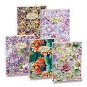 Blok A4 so špirálou na boku Pigna Flowers štvorčekový